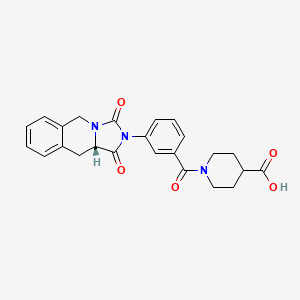 1-({3-[(10aS)-1,3-dioxo-1,5,10,10a-tetrahydroimidazo[1,5-b]isoquinolin-2(3H)-yl]phenyl}carbonyl)piperidine-4-carboxylic acid