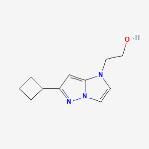 molecular formula C11H15N3O B1491664 2-(6-cyclobutyl-1H-imidazo[1,2-b]pyrazol-1-yl)ethan-1-ol CAS No. 2097946-03-5