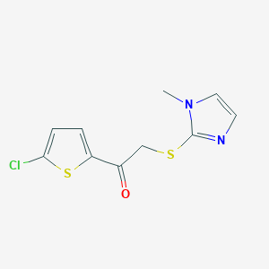 1-(5-Chlorothiophen-2-yl)-2-((1-methyl-1h-imidazol-2-yl)thio)ethan-1-one