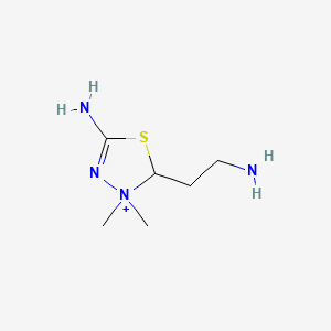 molecular formula C6H15N4S+ B14916652 5-(2-Aminoethyl)-4,4-dimethyl-4,5-dihydro-1,3,4lambda4-thiadiazol-2-amine 