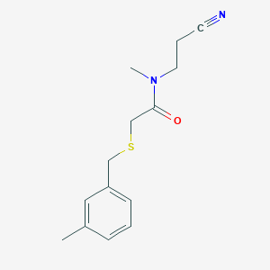 n-(2-Cyanoethyl)-N-methyl-2-((3-methylbenzyl)thio)acetamide