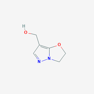 molecular formula C6H8N2O2 B14916681 2,3-Dihydropyrazolo[5,1-b]oxazol-7-ylmethanol 