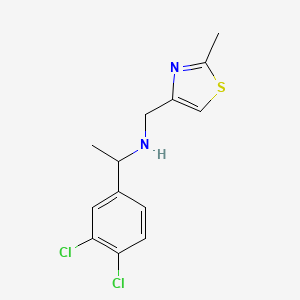 molecular formula C13H14Cl2N2S B14916688 1-(3,4-Dichlorophenyl)-N-((2-methylthiazol-4-yl)methyl)ethan-1-amine 