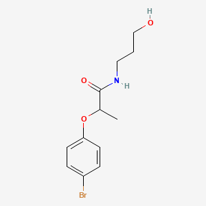 2-(4-bromophenoxy)-N-(3-hydroxypropyl)propanamide