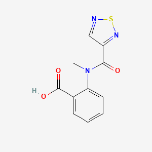 molecular formula C11H9N3O3S B14916709 2-(n-Methyl-1,2,5-thiadiazole-3-carboxamido)benzoic acid 