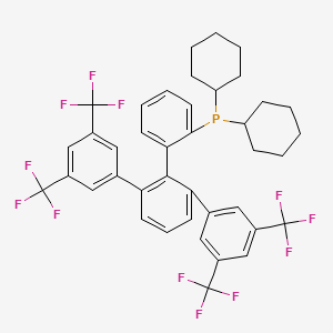 molecular formula C40H35F12P B14916722 [2-[2,6-bis[3,5-bis(trifluoromethyl)phenyl]phenyl]phenyl]-dicyclohexylphosphane 