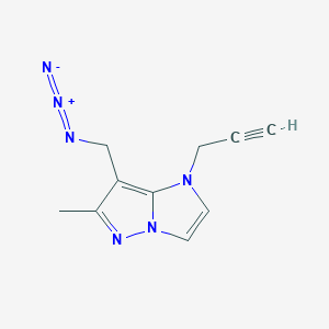 molecular formula C10H10N6 B1491674 7-(azidomethyl)-6-methyl-1-(prop-2-yn-1-yl)-1H-imidazo[1,2-b]pyrazole CAS No. 2098092-76-1