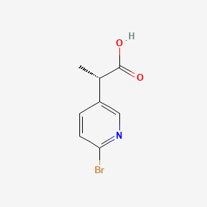 molecular formula C8H8BrNO2 B14916754 (S)-2-(6-Bromopyridin-3-yl)propanoic acid 