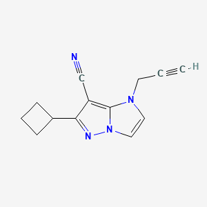 6-cyclobutyl-1-(prop-2-yn-1-yl)-1H-imidazo[1,2-b]pyrazole-7-carbonitrile