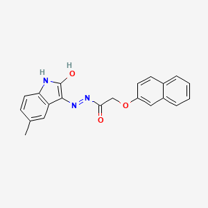 molecular formula C21H17N3O3 B14916774 N'-[(3Z)-5-methyl-2-oxo-1,2-dihydro-3H-indol-3-ylidene]-2-(naphthalen-2-yloxy)acetohydrazide 