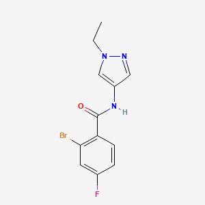 molecular formula C12H11BrFN3O B14916781 2-bromo-N-(1-ethyl-1H-pyrazol-4-yl)-4-fluorobenzamide 