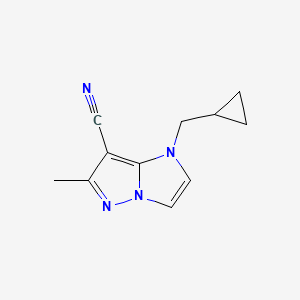 1-(cyclopropylmethyl)-6-methyl-1H-imidazo[1,2-b]pyrazole-7-carbonitrile
