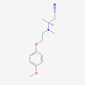 3-((2-(4-Methoxyphenoxy)ethyl)(methyl)amino)butanenitrile