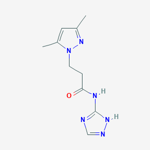 3-(3,5-dimethyl-1H-pyrazol-1-yl)-N-(4H-1,2,4-triazol-3-yl)propanamide