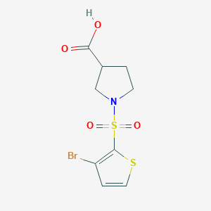 1-((3-Bromothiophen-2-yl)sulfonyl)pyrrolidine-3-carboxylic acid