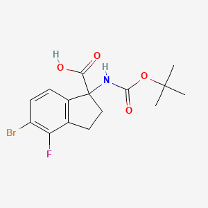 5-Bromo-1-((tert-butoxycarbonyl)amino)-4-fluoro-2,3-dihydro-1H-indene-1-carboxylic acid