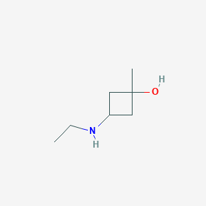 molecular formula C7H15NO B14916873 3-(Ethylamino)-1-methyl-cyclobutanol 