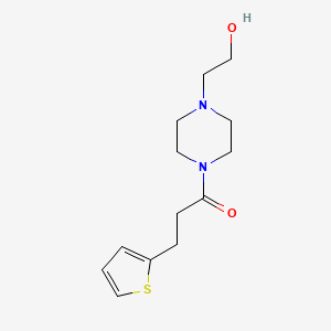 1-(4-(2-Hydroxyethyl)piperazin-1-yl)-3-(thiophen-2-yl)propan-1-one