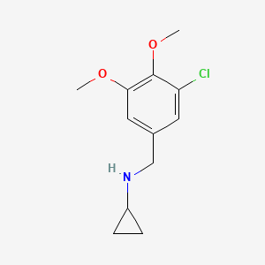 molecular formula C12H16ClNO2 B14916950 N-(3-chloro-4,5-dimethoxybenzyl)cyclopropanamine 