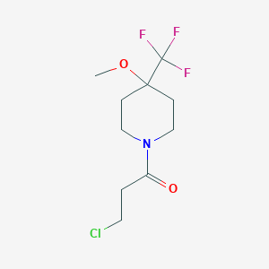 molecular formula C10H15ClF3NO2 B1491696 3-Chloro-1-[4-methoxy-4-(trifluoromethyl)piperidin-1-yl]propan-1-one CAS No. 2098042-84-1