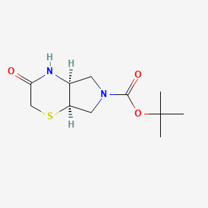 Tert-butyl (4aS,7aR)-3-oxohexahydropyrrolo[3,4-b][1,4]thiazine-6(2H)-carboxylate