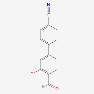 3'-Fluoro-4'-formyl-[1,1'-biphenyl]-4-carbonitrile