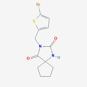 3-((5-Bromothiophen-2-yl)methyl)-1,3-diazaspiro[4.4]nonane-2,4-dione