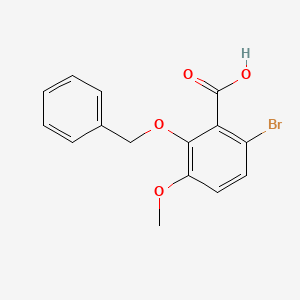 molecular formula C15H13BrO4 B14916996 2-(Benzyloxy)-6-bromo-3-methoxybenzoic acid 