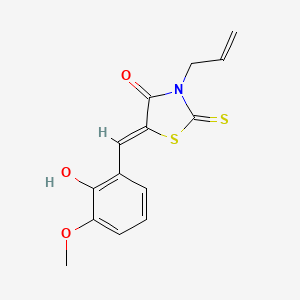 (5Z)-5-(2-hydroxy-3-methoxybenzylidene)-3-(prop-2-en-1-yl)-2-thioxo-1,3-thiazolidin-4-one