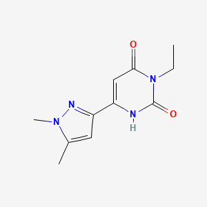 6-(1,5-dimethyl-1H-pyrazol-3-yl)-3-ethyl-1,2,3,4-tetrahydropyrimidine-2,4-dione