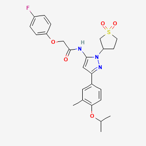 N-{1-(1,1-dioxidotetrahydrothiophen-3-yl)-3-[3-methyl-4-(propan-2-yloxy)phenyl]-1H-pyrazol-5-yl}-2-(4-fluorophenoxy)acetamide