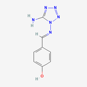 molecular formula C8H8N6O B14917026 4-{[(5-amino-1H-tetrazol-1-yl)imino]methyl}phenol 