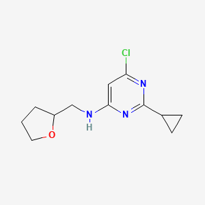 6-chloro-2-cyclopropyl-N-((tetrahydrofuran-2-yl)methyl)pyrimidin-4-amine
