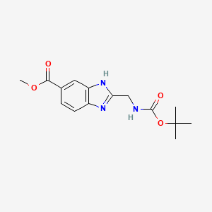 Methyl 2-(((tert-butoxycarbonyl)amino)methyl)-1H-benzo[d]imidazole-6-carboxylate