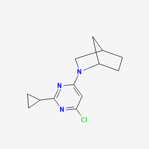 molecular formula C13H16ClN3 B1491706 2-(6-氯-2-环丙基嘧啶-4-基)-2-氮杂双环[2.2.1]庚烷 CAS No. 1542976-06-6