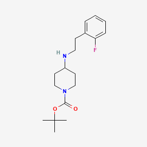 molecular formula C18H27FN2O2 B14917077 Tert-butyl 4-((2-fluorophenethyl)amino)piperidine-1-carboxylate 