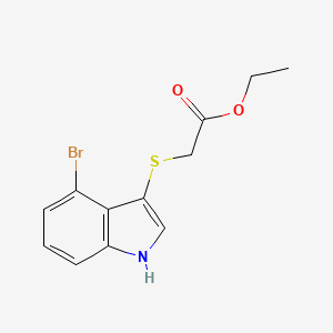 Ethyl 2-((4-bromo-1H-indol-3-yl)thio)acetate