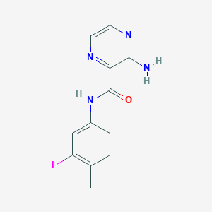 molecular formula C12H11IN4O B14917090 3-amino-N-(3-iodo-4-methylphenyl)pyrazine-2-carboxamide 