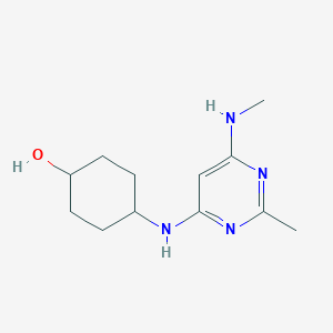 4-((2-Methyl-6-(methylamino)pyrimidin-4-yl)amino)cyclohexan-1-ol