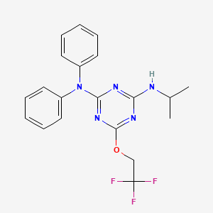 N,N-diphenyl-N'-(propan-2-yl)-6-(2,2,2-trifluoroethoxy)-1,3,5-triazine-2,4-diamine