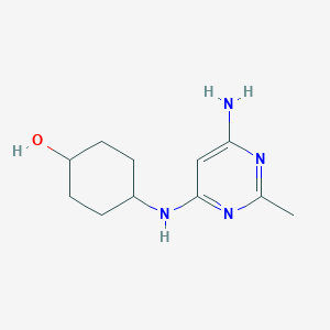 4-((6-Amino-2-methylpyrimidin-4-yl)amino)cyclohexan-1-ol