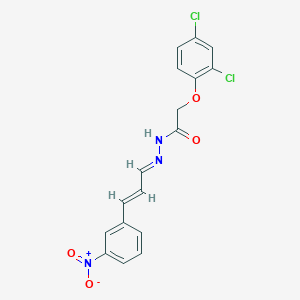 2-(2,4-dichlorophenoxy)-N'-[(1E,2E)-3-(3-nitrophenyl)prop-2-en-1-ylidene]acetohydrazide