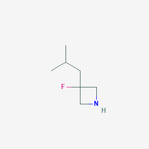 molecular formula C7H14FN B14917156 3-Fluoro-3-isobutyl-azetidine 