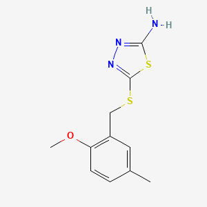 5-((2-Methoxy-5-methylbenzyl)thio)-1,3,4-thiadiazol-2-amine