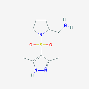 (1-((3,5-Dimethyl-1h-pyrazol-4-yl)sulfonyl)pyrrolidin-2-yl)methanamine