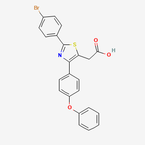 [2-(4-Bromophenyl)-4-(4-phenoxyphenyl)-1,3-thiazol-5-yl]acetic acid