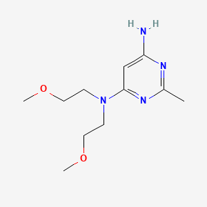 molecular formula C11H20N4O2 B1491724 N4,N4-bis(2-methoxyethyl)-2-methylpyrimidine-4,6-diamine CAS No. 1537131-15-9