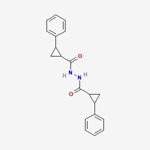 molecular formula C20H20N2O2 B14917248 2-phenyl-N'-[(2-phenylcyclopropyl)carbonyl]cyclopropanecarbohydrazide 