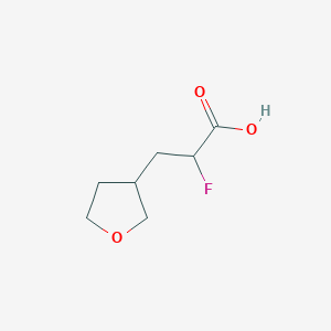 molecular formula C7H11FO3 B1491726 2-氟-3-(氧杂环戊烷-3-基)丙酸 CAS No. 1510013-78-1