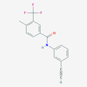 molecular formula C17H12F3NO B14917269 N-(3-ethynylphenyl)-4-methyl-3-(trifluoromethyl)benzamide 